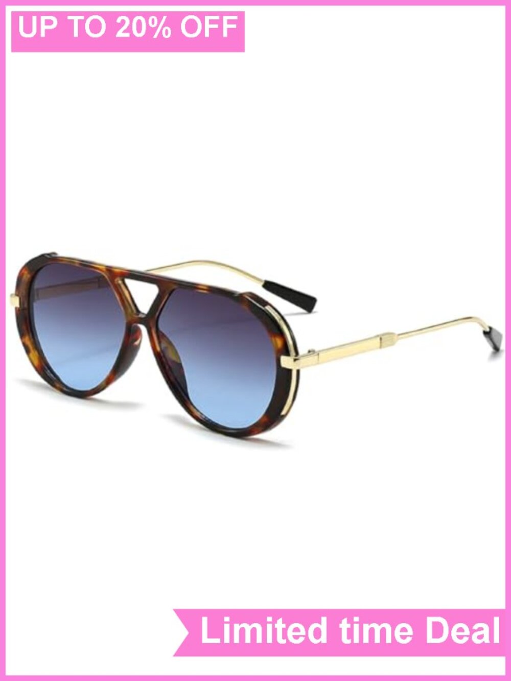 Oversized Pilot Sunglasses for Women Men Trendy